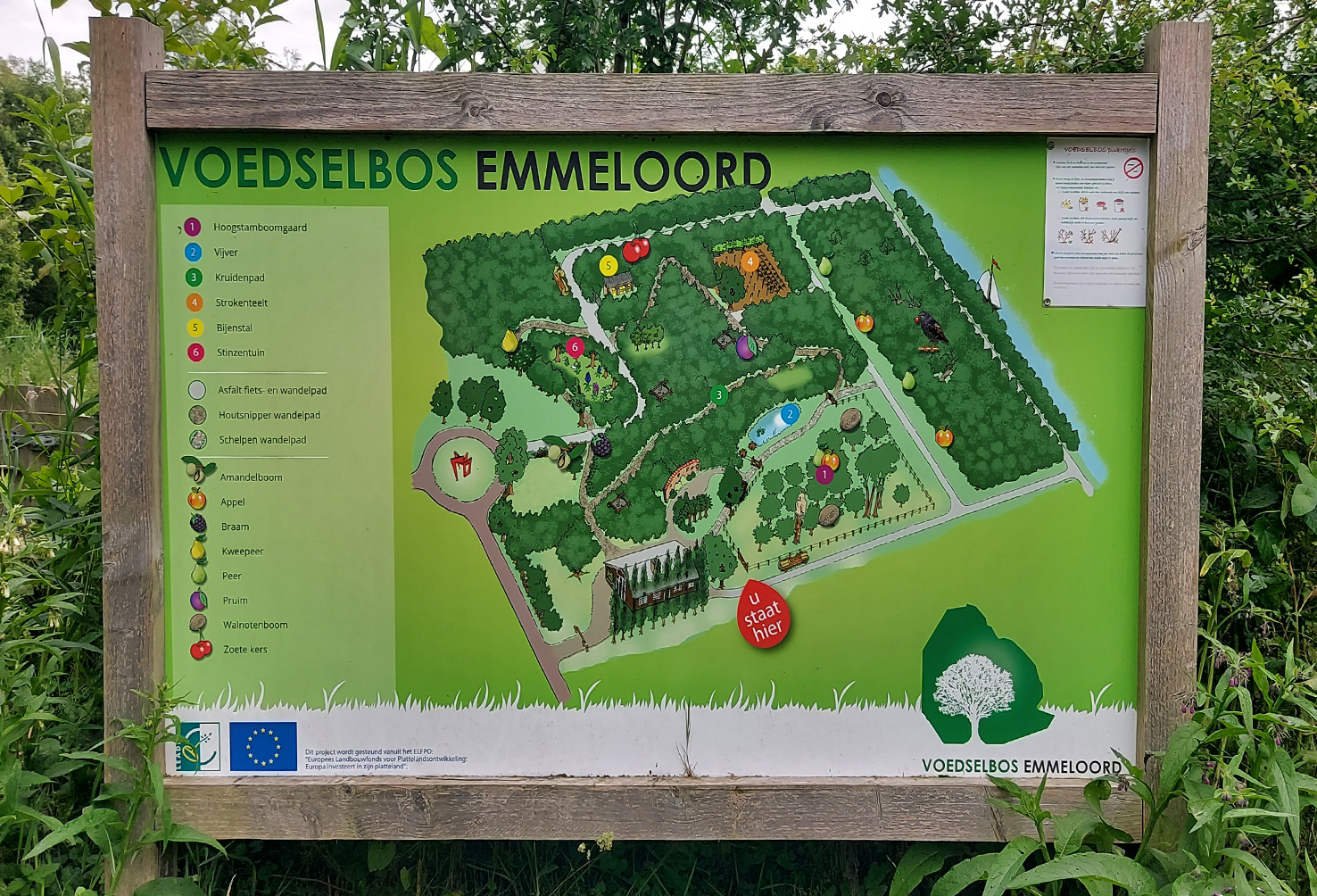 Voedselbos Emmeloord plattegrond